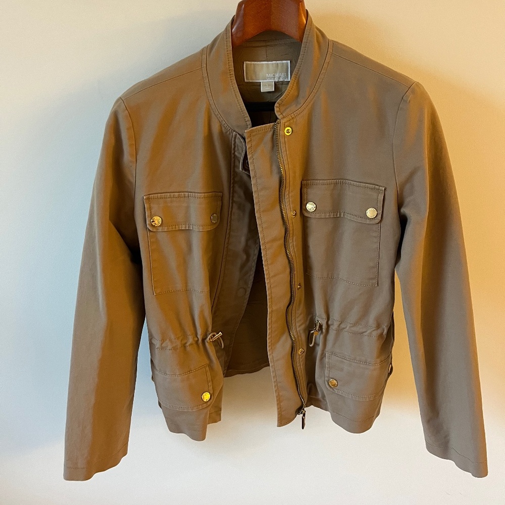 Beautiful Michael Kors Military Style Jacket with gold Hardwares